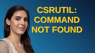 Apple csrutil command not found [upl. by Hazrit]