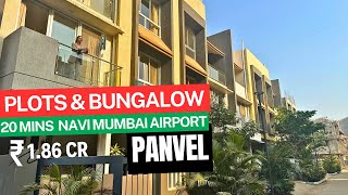 Wadhwa Bungalow Plots Panvel 3 amp 4 BHK Tour  20 Mins from Navi Mumbai Airport amp MTHL [upl. by Gildus]