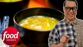 How To Make Crab And Sweetcorn Soup With Wonton Crackers  Gok Wans Easy Asian [upl. by Euqinwahs]