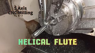 5Axis CNC Machining ‼️ Flute process ‼️ Reamer [upl. by Jaan495]