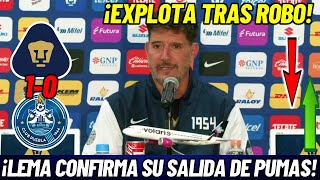 ¿SE VA LEMA habla de su SALIDA de PUMAS  ASEGURA ROBO  ESTO DIJO [upl. by Anawot36]