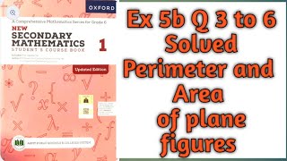 Ex 5B Q 3 to 6 SOLVED🤩🤗New Secondary Mathematics Book 1 Grade 6 Perimeter and Area of Plane Figures [upl. by Aneryc]