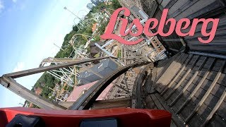 Balder Front Seat POV 4K  AMAZING Wooden Roller Coaster  Liseberg Sweden [upl. by Hannad]