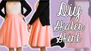 ✄ DIY  Faltenrock Skater Skirt ✄ [upl. by Ardnwahsal362]