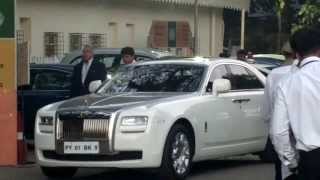 Vijay Mallya getting into his Rolls [upl. by Nahtanohj]