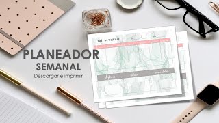 📝 PLANIFICADOR SEMANAL PLANTILLA para imprimir ★⋰⋱★📝 [upl. by Dnalro]