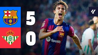 BARÇA 50 BETIS  LALIGA 202324 MD5 [upl. by Ahsikrats181]