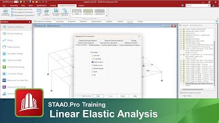 Performing a Linear Elastic Analysis in STAADPro [upl. by Suryc766]