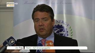 G7Energiegipfel  Sigmar Gabriel zur Energiepolitik vom 06052014 [upl. by Aicats311]