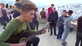 Zina  Babylone Acoustic Cover in Chefchaouen The Blue Pearl [upl. by Amikehs]