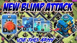 New Electro Blimp Attack In Th12  Electro Dragon Clone Blimp Attack Clash Of Clans [upl. by Salba]