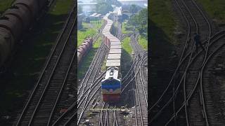 Container transport train leaving Dhaka ICD [upl. by Ayikal]