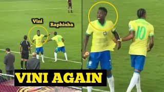 Raphinha did this as Vinicius Jr argued with linesman during Venezuela vs Brazil match [upl. by Zane]