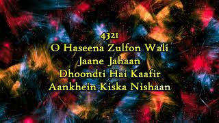 O Haseena Zulfon Wali Remix Karaoke With LyricsTeesri Manzil [upl. by Fanchet816]