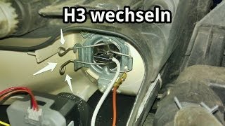 Hauptscheinwerfer H3 Lampe wechseln für Fernlicht bei VW Skoda Seat [upl. by Nickelsen190]