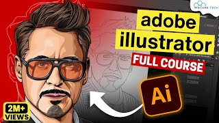 Adobe Illustrator Course for Beginners 10 Hours  Illustrator Tutorial for All Shapes amp Tools [upl. by Maurey]