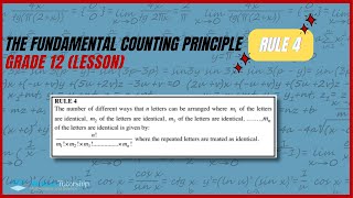 THE FUNDAMETAL COUNTING PRINCIPLE RULE 4 GRADE 12 LESSON [upl. by Sinoda]