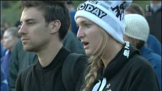 Rebecca Nelson sings the New Zealand National Anthem at the ANZAC Day Gallipoli Dawn Service 2014 [upl. by Corel549]