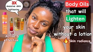 These Body oils will lighten your skin even without using body lotions💯 best lightening body oils [upl. by Einehpets951]