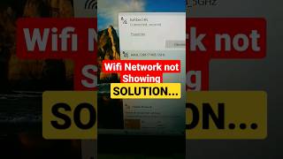 wifi not showing in windows 10  wifi not connecting to laptop  wifi network not showing shorts [upl. by Ishmael]