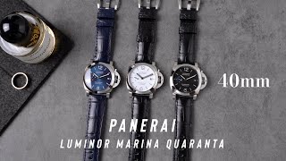 完美尺寸40毫米沛納海PANERAI LUMINOR MARINA QUARANTA小沛不失經典味 [upl. by Golightly311]