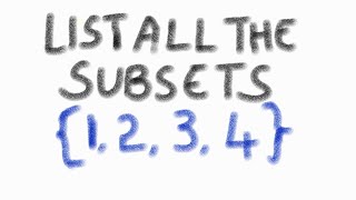 List all the subsets of A 1234 [upl. by Brezin418]