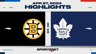 NHL Game 4 Highlights  Bruins vs Maple Leafs  April 27 2024 [upl. by Iron]