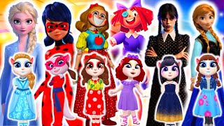 My Talking Angela 2 New Update Gameplay Elsa Frozen Vs Megan Vs Ladybug Vs Miss Delight Cosplay [upl. by Zampino58]