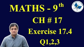 9th Class Maths solutions ch 17 Exercise 174 Q 1 3  FAST MATHEMATICS TUTORIALS [upl. by Oilenroc]