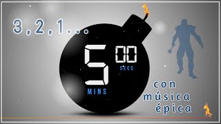 💣Timer BOMB 5 minutes Cuenta REGRESIVA de 5 minutos con Música Épica Cuenta Atrás 💥 [upl. by Anigger379]