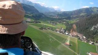 Landung auf Zweisimmen LSTZ mit Segelflugzeug sf34b quotObersimmentalquot [upl. by Enirehtahc]