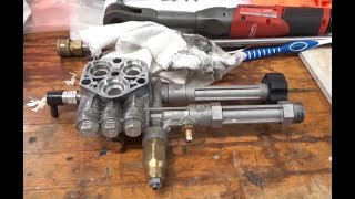 Pressure Washer Leaking Pump Head Repair [upl. by Aiak]