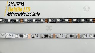 12V 24V SM16703 Addressable RGB Led Strip Introduction [upl. by Mueller]