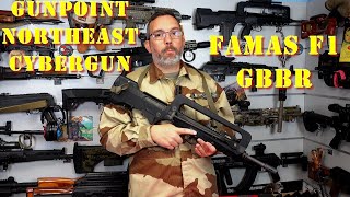 Airsoft  GunpointNortheastCybergun  FAMAS F1 GBBR French [upl. by Yllil]