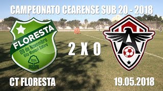 CAMPEONATO CEARENSE SUB 20  FLORESTA X UNICLINIC  19052018 [upl. by Nitnelav]