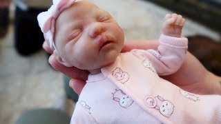 My First Full Body Silicone Reborn Baby Doll Box Opening  Emotional [upl. by Litnahs811]