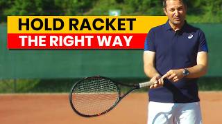 How To Hold A Tennis Racket And Feel The Grip [upl. by Hakon]