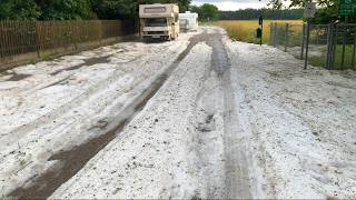 Hagelunwetter und Verwüstungen durch Downbursts südlich von München 12072024 [upl. by Imaj402]