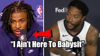 Derrick Rose MESSAGE TO Ja Morant quotIm Not Here To Babysitquot [upl. by Nylac]