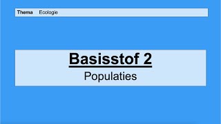 Havo 4  Ecologie en milieu  Basisstof 2 voedselrelaties [upl. by Nuahsad]