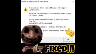 How to fix the Vulkan video driver for Buckshot Roulette WORKING 2024 [upl. by Erl]