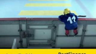 Postfinance TV Spot Eishockey Billboard [upl. by Ecydnak]