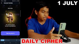 Hamster Kombat Daily Cipher Today 1M Coins 1 July 2024 [upl. by Misti721]