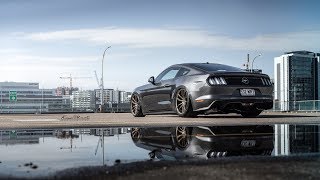 2017 Mustang Slammed on New LightWeight SF11 Bagged [upl. by Aoht]