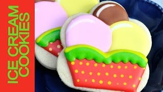 ICE CREAM COOKIE DECORATING TUTORIAL [upl. by Anselmo]