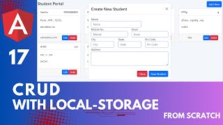 Angular 17 CRUD with LocalStorage  angular 17 tutorial [upl. by Nahgeem522]