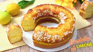 CIAMBELLA SOFFICE AL LIMONE CON CUORE ALLA CREMA  Ricetta Facile Ciambella al limone  Senza burro [upl. by Assenna]