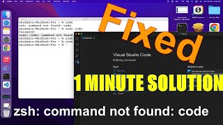 FIXED zsh command not found code on MacOS [upl. by Weber136]