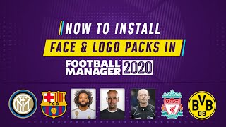 HOW TO INSTALL FACE amp LOGO PACKS IN FM20 ON WINDOWS amp MAC  Football Manager 2020 [upl. by Samalla]