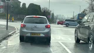 14 Cheetham Hill real test route Albert park Rd A6 over big roundabout [upl. by Nlycaj]